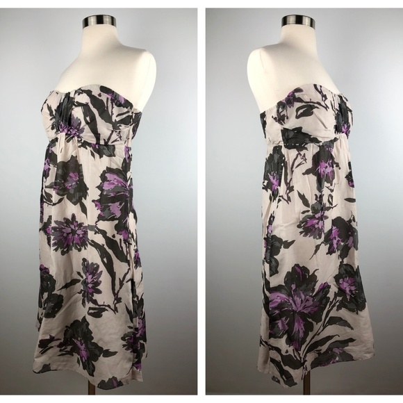 The Limited Strapless Floral Dress Size 10 - Picture 2 of 6